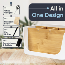 ECO Schreibtisch Organizer | Tisch- Büro- Kosmetik- Organizer | Handy & Tablet Halterung |