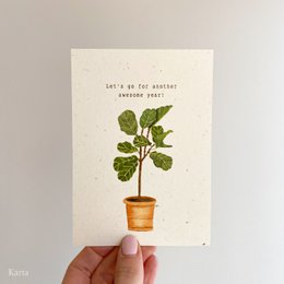 Ficus birthday postcard