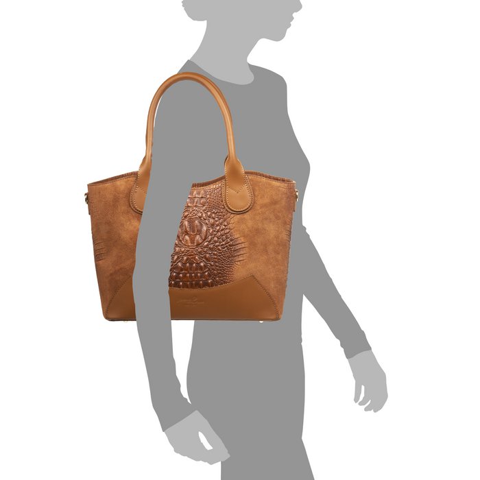 Bolso Shopper Firenze Artegiani Alliste Mujer. Piel Auténtica Dollaro