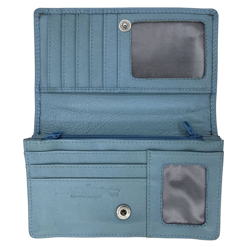 Cartera Mujer Piel Vaqueta - RFID Antideslizante - Cartera Mujer Ideal