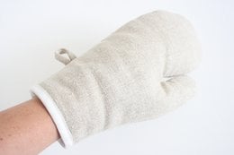 guantes de horno de lino