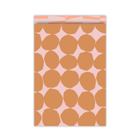 Formulierte Punkte Geschenktüten 200st - Roest/Pink