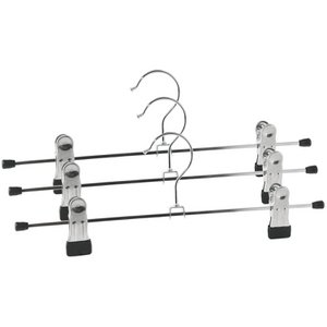 Hose Kleiderbügel Metall mit Clips 3 PCs