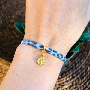 Bracelet Leopard Gray Lucky coin gold