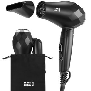 LEBENLANG travel hairdryer foldable small - dual voltage & includes travel bag with styling nozzle I travel hairdryer quiet strong I small mini hairdryer hair dryer hairdryer hairdryer travel hairdryer travel hairdryer