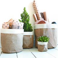 SIZO Jutebeutel mit Leinenrand