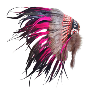 Indischer Kopfschmuck pink / rot