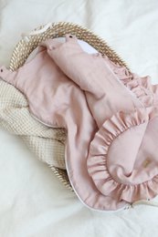 summer linen baby sleeping bag with frills, baby sleeping sack with frills 1 TOG, 1.5 TOG, 2.5 TOG