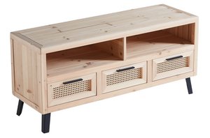FIELD TV-KAST 126 x 42 CM CEDER / RATTAN. OK1448