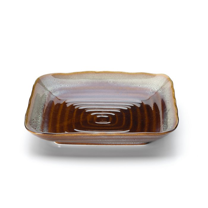 The Smoked Horizon Vierkant Bord - Bruin Grijs - M