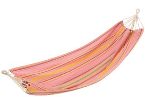 J-Line Hangmat Strepen Katoen/Polyester Roze+Mix
