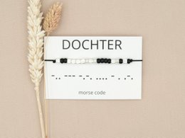 Morse code armband Dochter (zilver,rosé goud,goud)