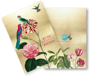 Wenskaart (vouwkaart met envelop) “Bloementuin”