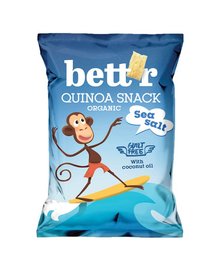 Organic quinoa snacks with sea salt, 50g.