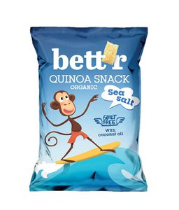 Quinoa Snacks Sea Salt, organic, Bett'r, 50g