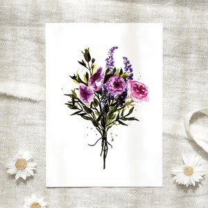 Postcard - Violet Bouquet