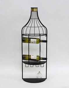 metalen wijnrek zwart