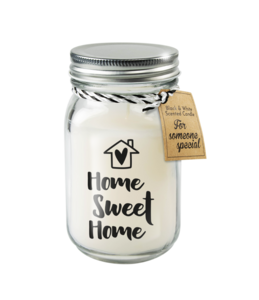 Schwarz-Weiß-Duftkerzen - Home Sweet Home