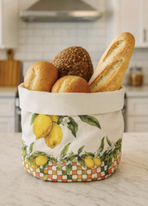 Korbbrot-Mehrzweckkorb mit rundem Boden – Zitrone