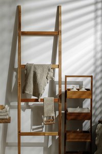 Gewafeld linnen badhanddoek / Small