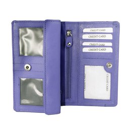 Skórzany Portfel Damski RFID - Skórzany Portfel Damski - Model Harmonijka