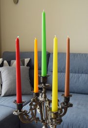 Pastel Color 10" Beeswax Taper Candle - Make your color mix