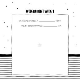 Udfyld bog SilliBeads - Min slankedagbog - Hardcover Wire-o (SORT/HVID RANGE)
