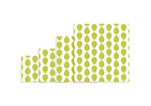 Bee's Wax - Vegan Bijenwasdoek Set van 4 Stuks - Geel