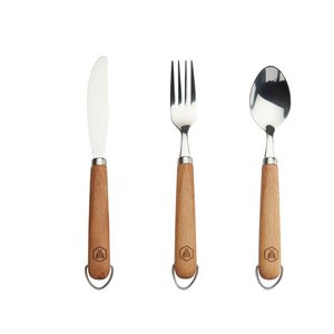 LAGUIOLE COUVERT PICNIC CUTLERY BEECHWOOD 3 PCS
