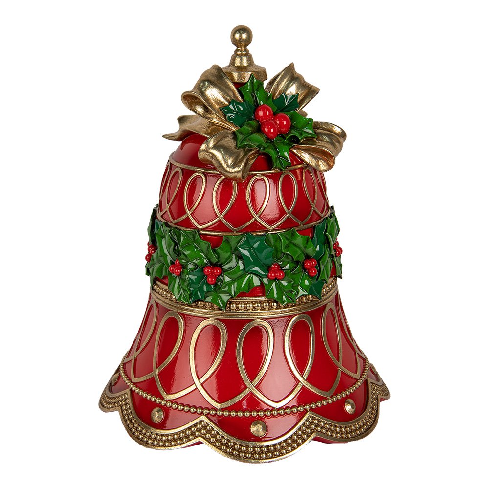 Kerstdecoratie Beeld Bel Ø 32x41 cm Rood Kunststof