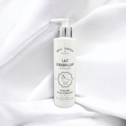  Organic donkey milk makeup remover, 250ml. Gentle, nourishing formula removes makeup while hydrating skin.