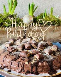 Kage topper "Happy Birthday"