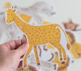 Safari Garland Safari, 4 motifs of 3 pieces