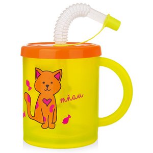 Kinderbecher mit Strohkatze 260 ml