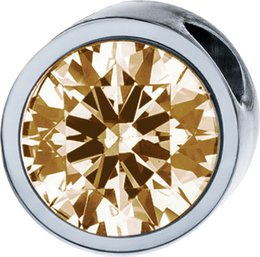 Zawieszka PURE okrągła, 6mm, z kamieniem w wybranym kolorze, wykonana ze stali chirurgicznej