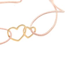 Pulsera 2 corazones plata 925