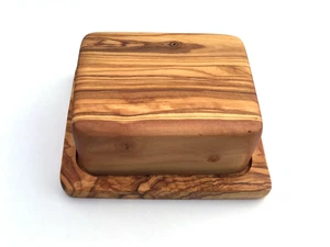 Botervloot voor 250g stuk boter handgemaakt olijfhout