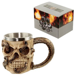 Dekorativer Bronzekrug mit Oktopus-Totenkopf