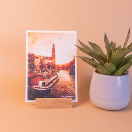 Golden Hour Amsterdam, Nederland - A6 ansichtkaart met envelop