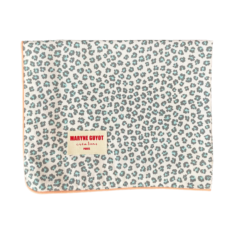 Set de table réversible motif Graou turquoise et tie and dye violet - Graou Bleu- Lot de 2