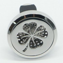 Clip’Arôme Car Diffuser – Clover – Stainless Steel with Blotters – Decorative Aromatherapy Accessory – Gift Idea