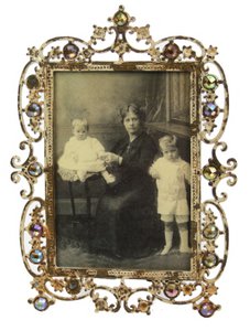 Fotolijstje antique strass bruin