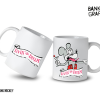 Banksy Ceramic Mug 325ml -  Mickey Living the Dream