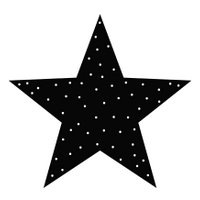 Muur ster zwart stip