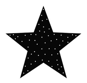 Muur ster zwart stip