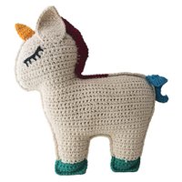 Luna-Leena unicorn cuddle rainbow - organic cotton - 0+ - hand crochet in Nepal