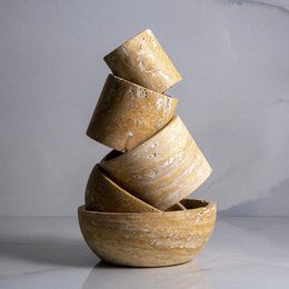 Travertine decorative bowl Hittite