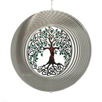 Windspinner, Spin Art, RVS, Tree of Life, Silver, 12TOL108, Ø30cm