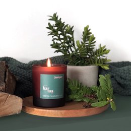 ginepro | candela ricaricabile in legno di cedro + abete