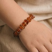 Baby/Child - Amber bracelet - cognac - chips polished - 14cm